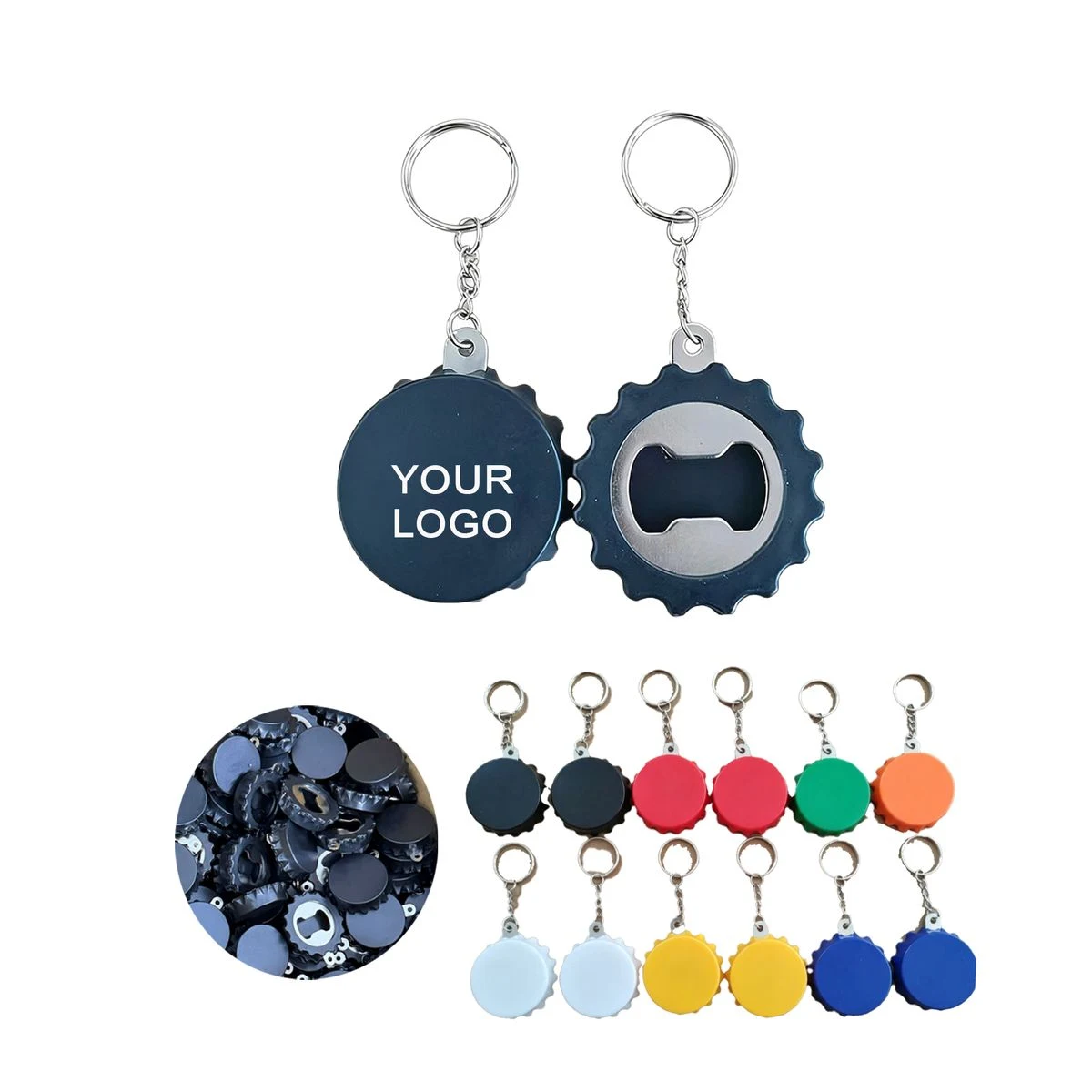 Plastic Bottle Opener Key Ring 1
