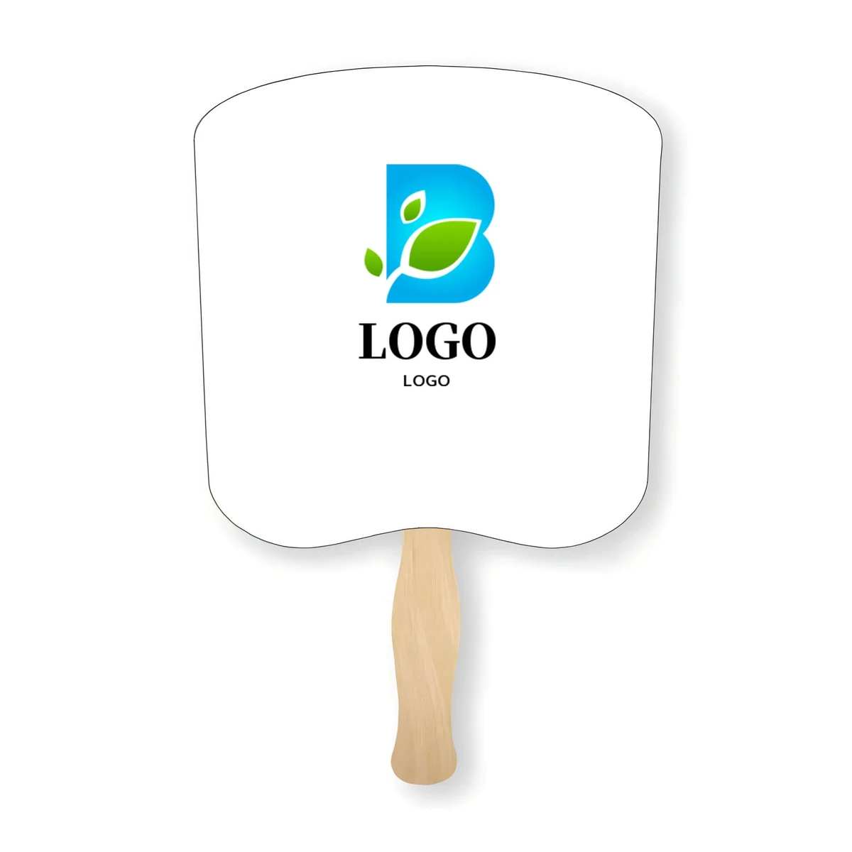Custom Parlor And Church Hand Fan With Wooden Handle 1