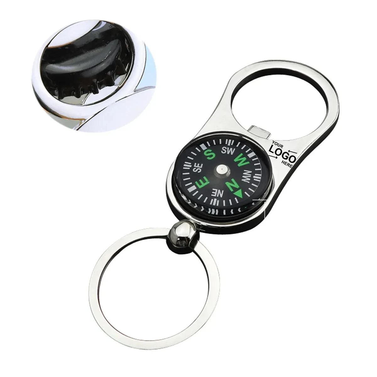 Compass And Bottle Opener Multifunction Key Chain 1