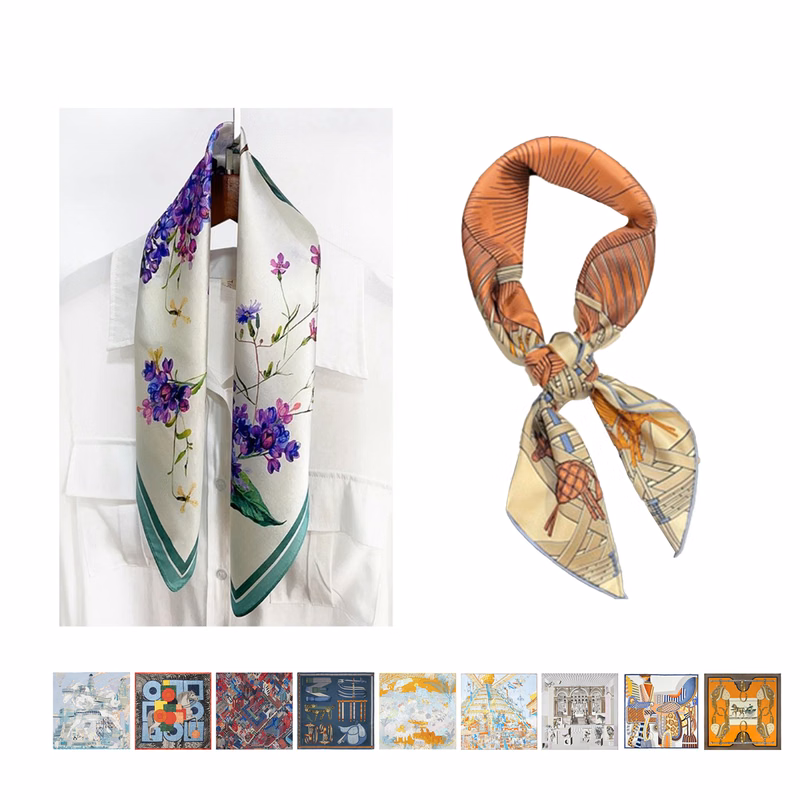 Custom 100% Mulberry Silk Bandana