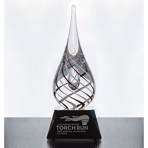 Teardrop Award - White/Black