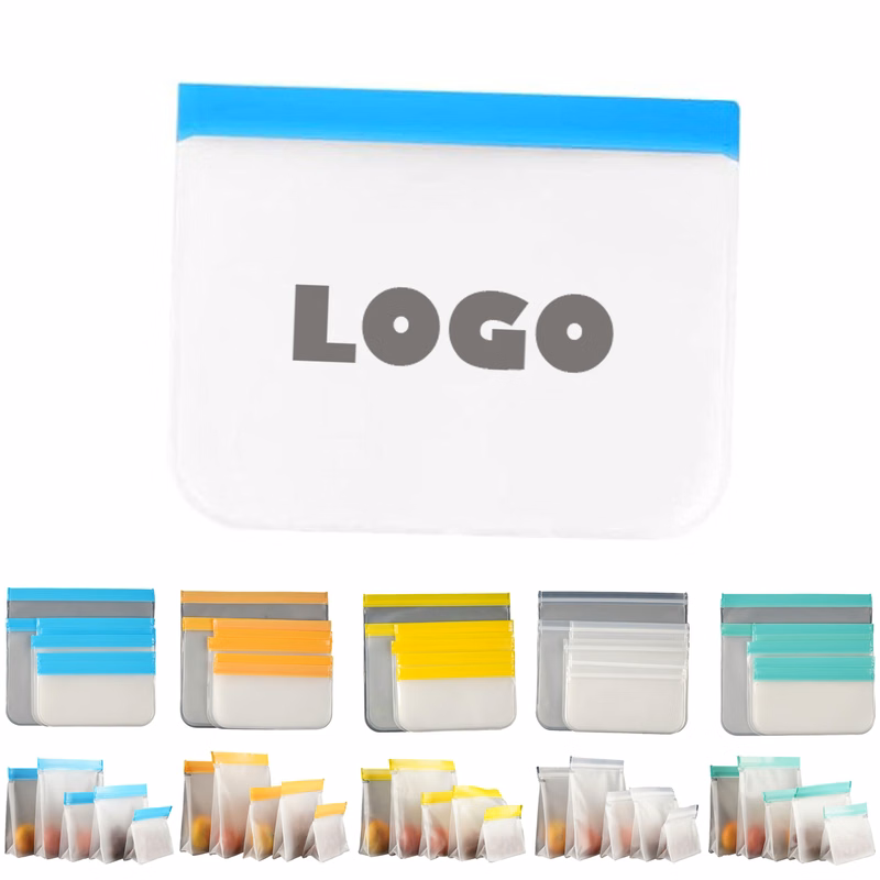 9.05" x 6.7" Reusable Frosted PEVA Food Storage Bag