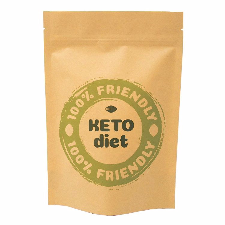 Full Color Stand Up Kraft Barrier Pouch (6" W x 9" H x 3" D)