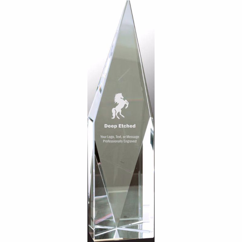 9 3/4" Crystal Diamond Tower Award