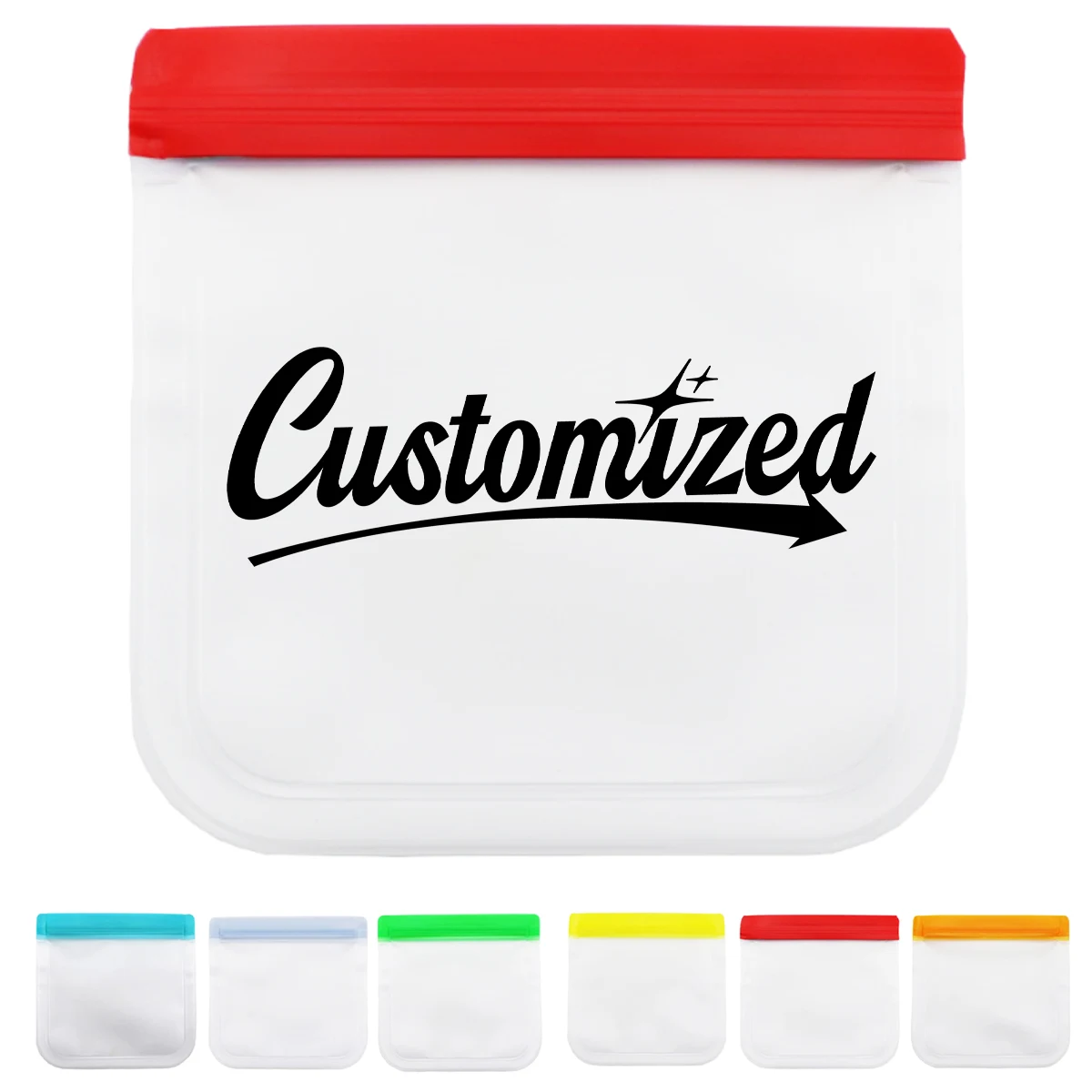 Reusable Food Storage Bags with Color Zip Seal 1
