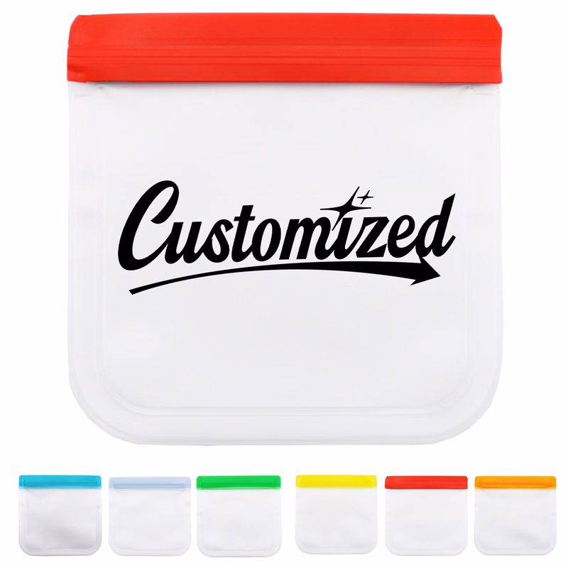 Reusable Food Storage Bags with Color Zip Seal