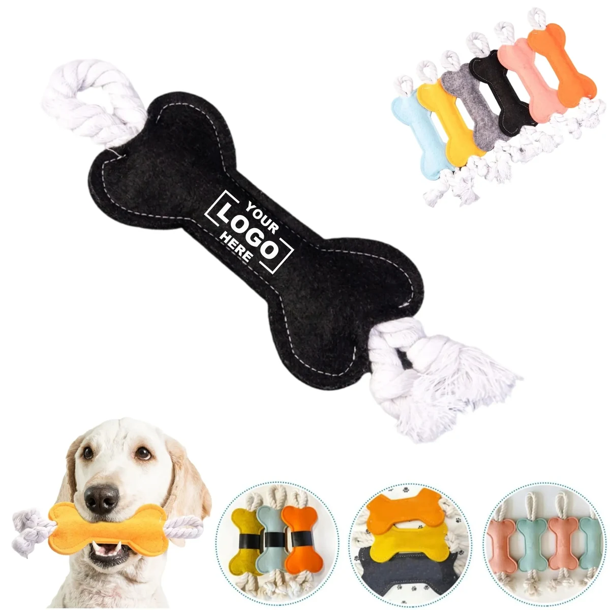Dog Bite Resistant Cotton Rope Teething Toy 1