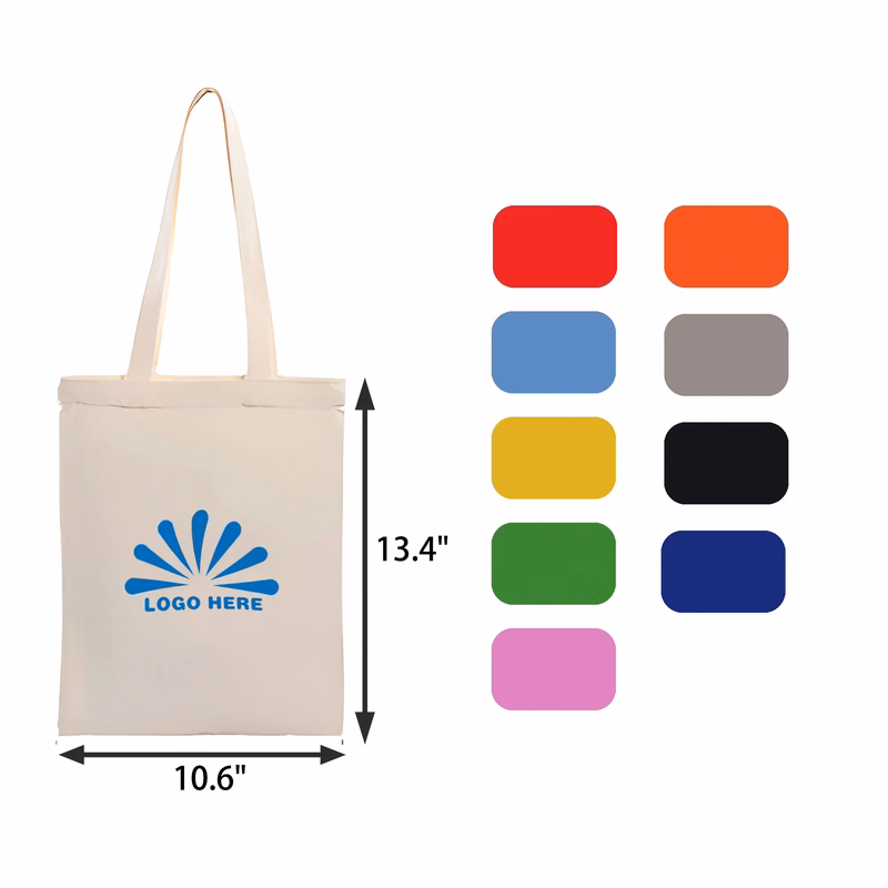 MOQ 50 PCS Solid color Canvas Tote Bag