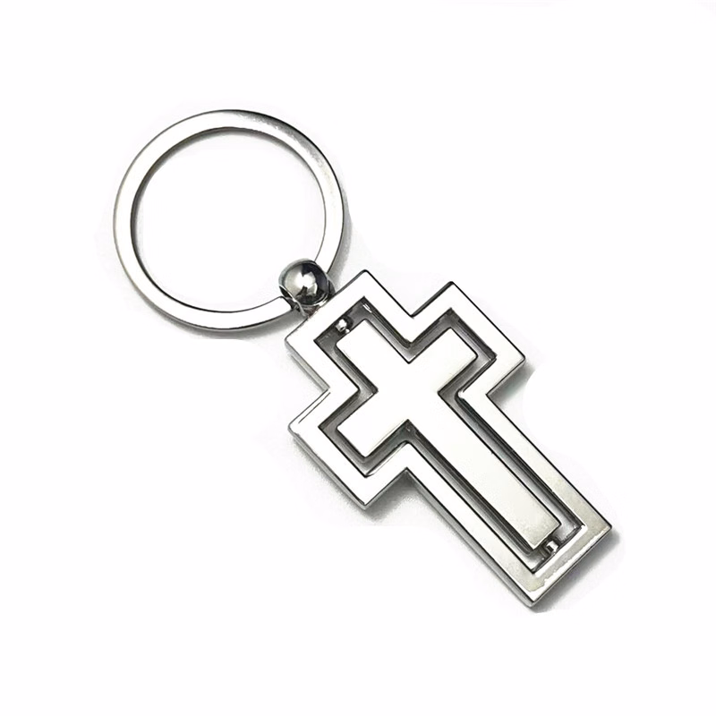 Cross Metal Keychain