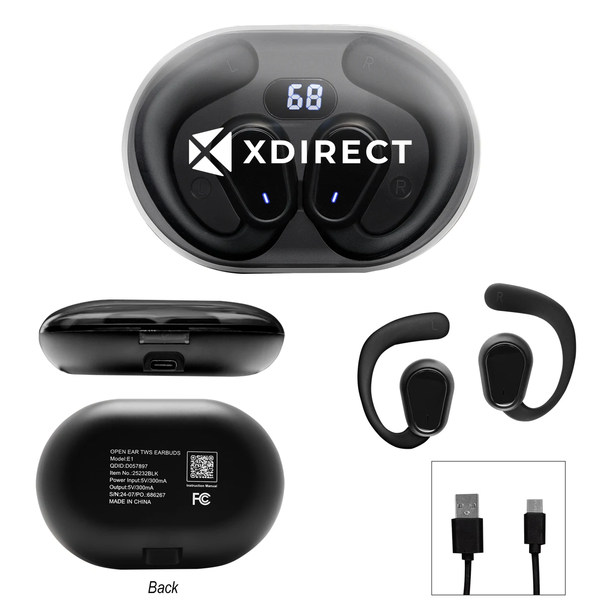 Open Ear TWS Earbuds With Charging Case 1