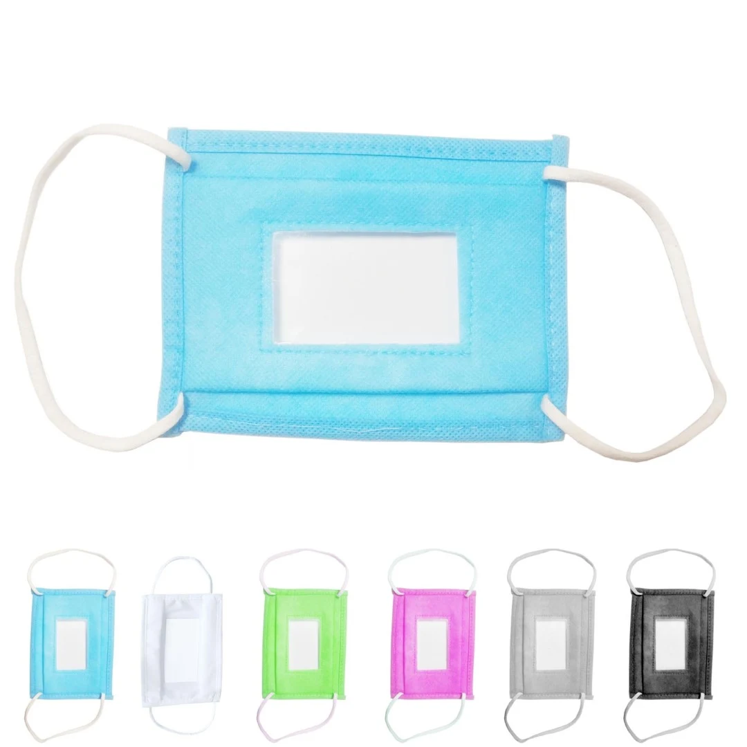 2ply Disposable Nonwoven Clear Face Masks 1