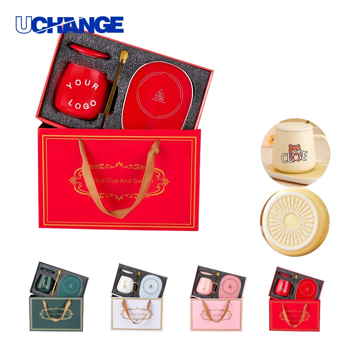 Temperature Controlled Ceramic Coffee Cup Gift Set Kit 1