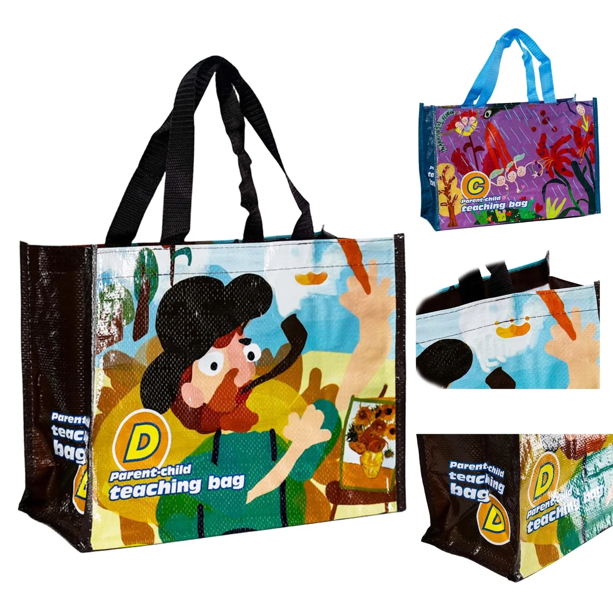 PP Laminated Full-Color Woven Bag, custom tote bag with logo imprint 1