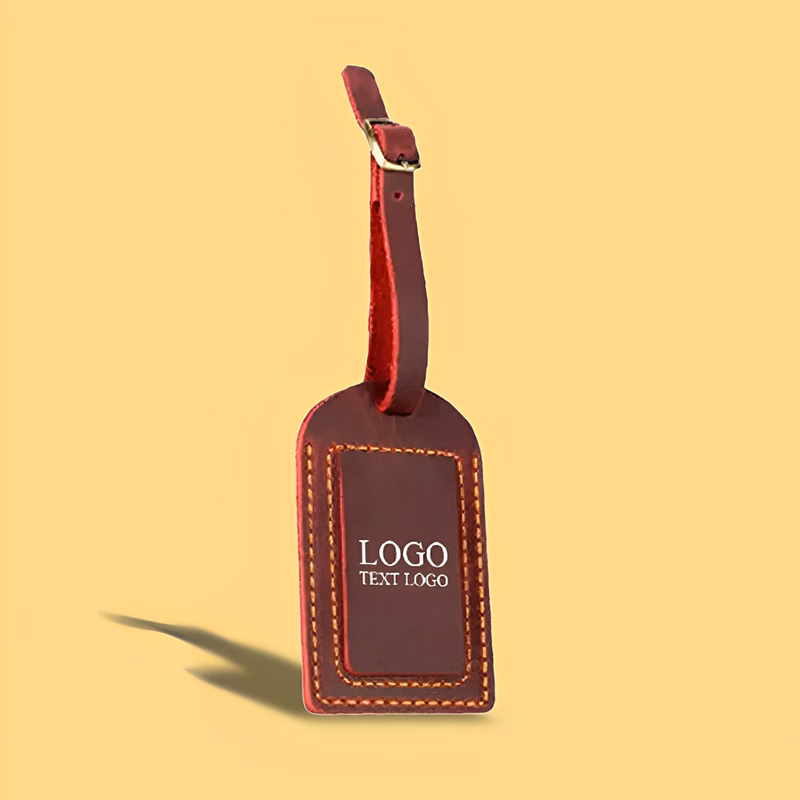 Vintage Crazy Horse Leather Luggage Tag