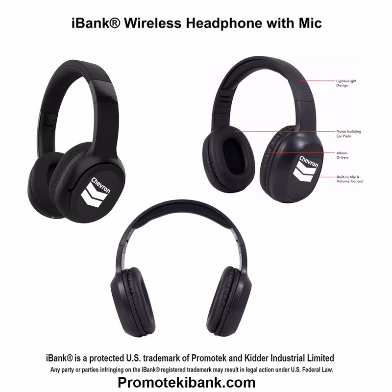 iBank ® Wireless Headphone with Mic