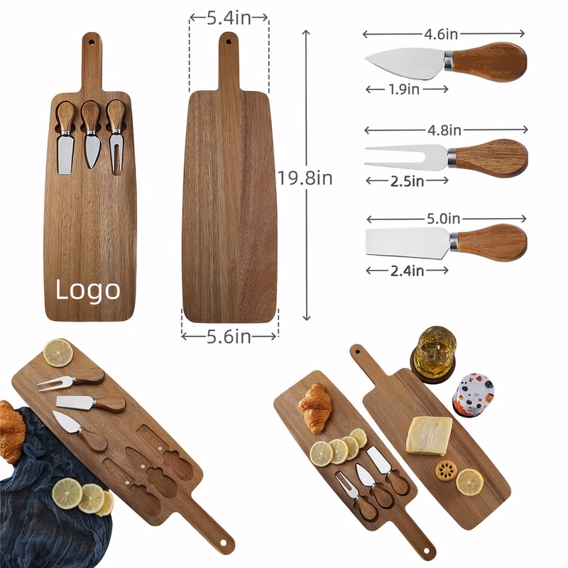 Wooden Cheese Server Set