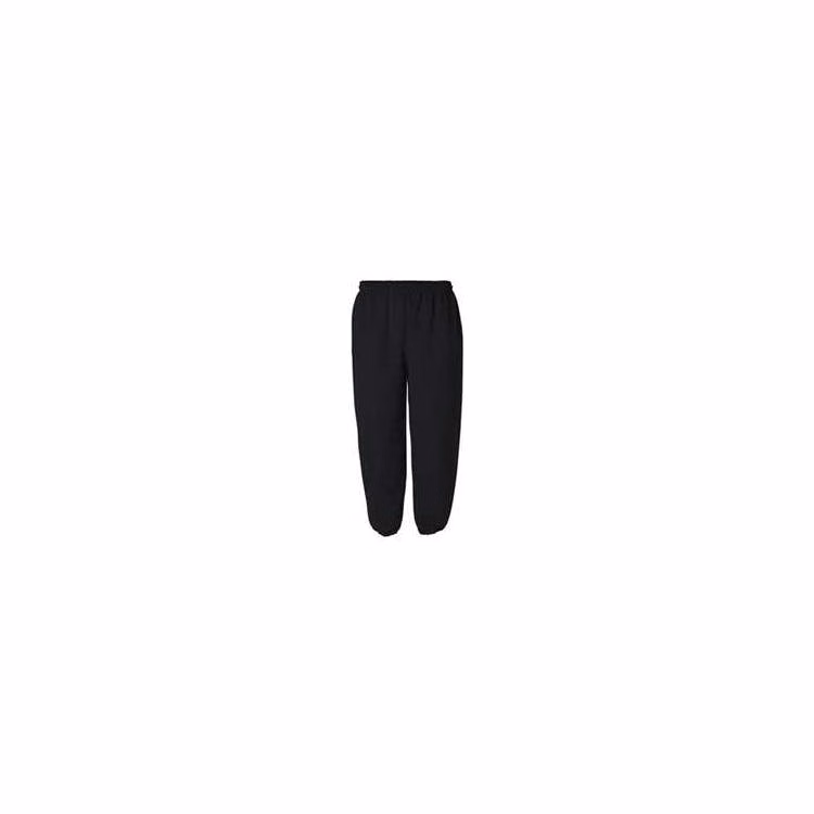 Elastic-Bottom Sweatpants Black Large