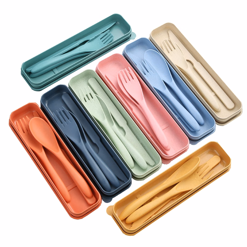 Eco-Friendly Wheat Straw Cutlery Set (3-Piece)