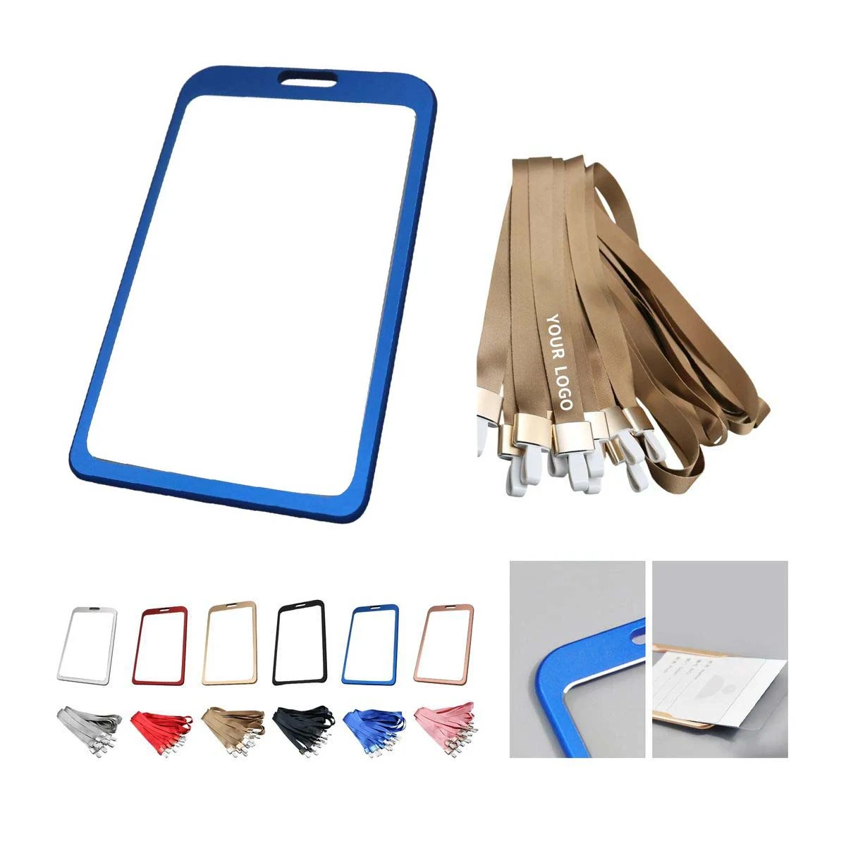 Durable Metal ID Holder with Removable Clip 1