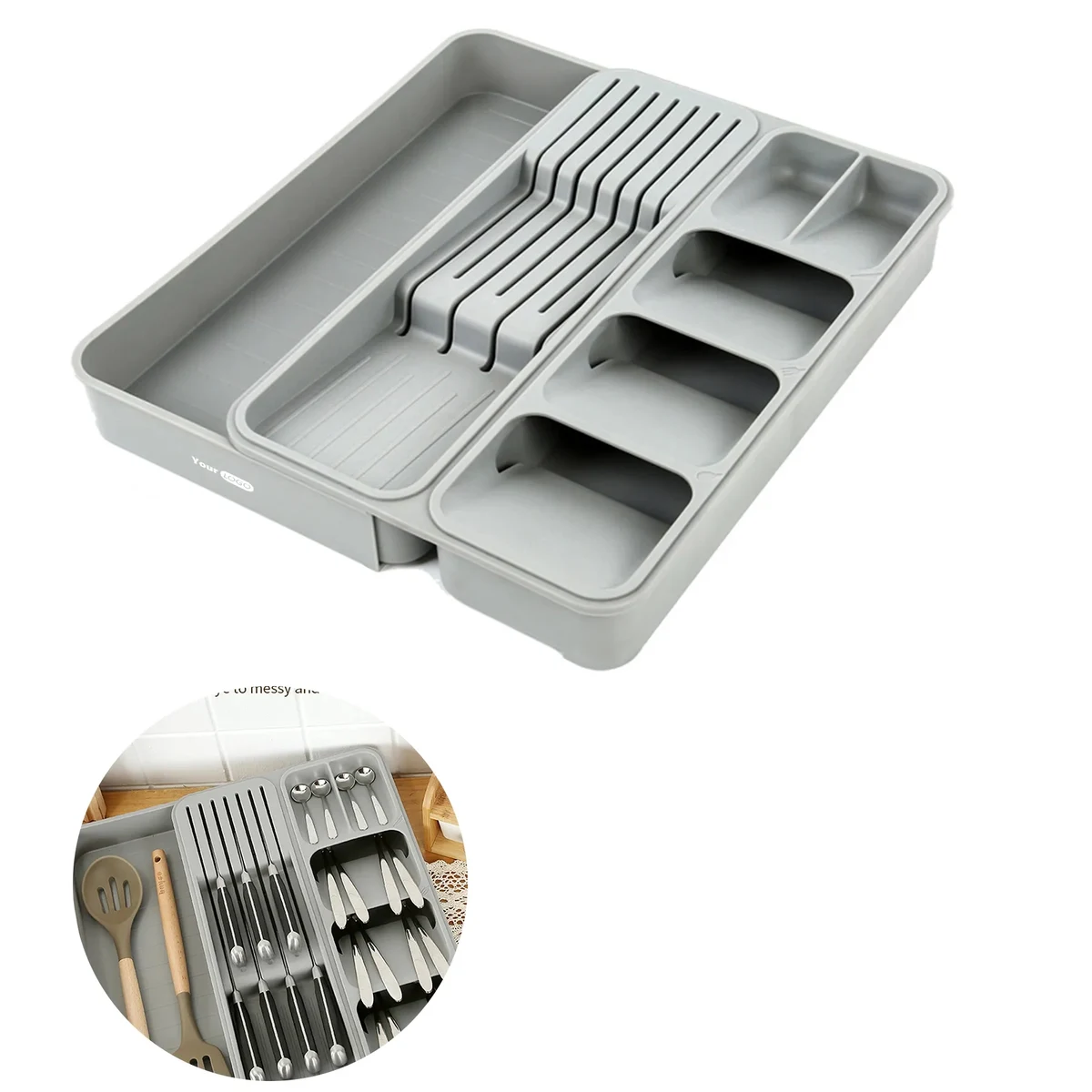 Polypropylene Single Knife Holder Kitchen Storage Box 1
