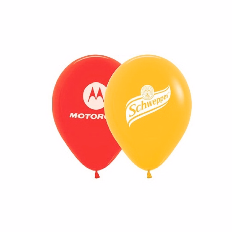 Helium Balloon 12" Latex Imprinted 1 Side 1 Color