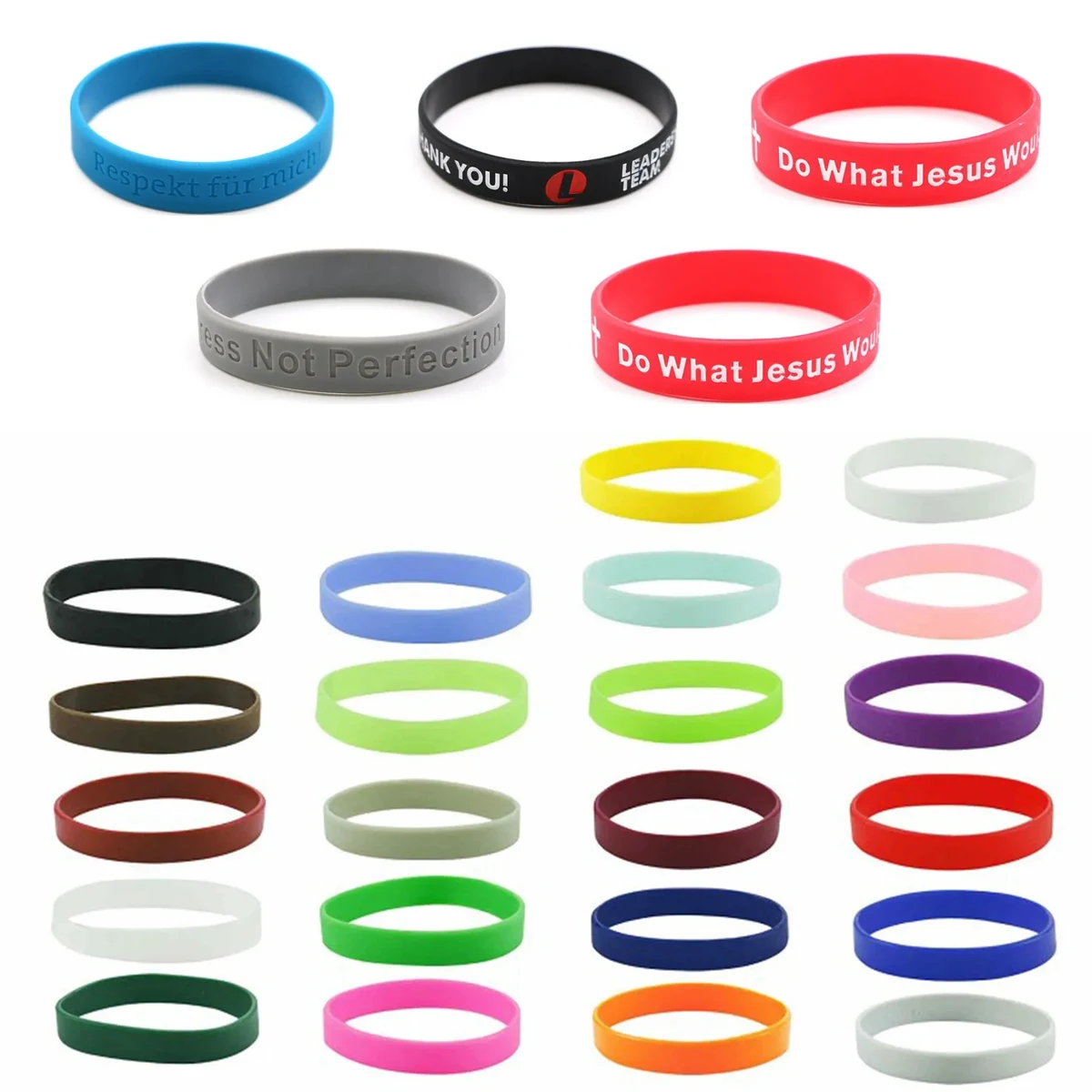 Custom Debossed Wristbands Bracelet MOQ100 1