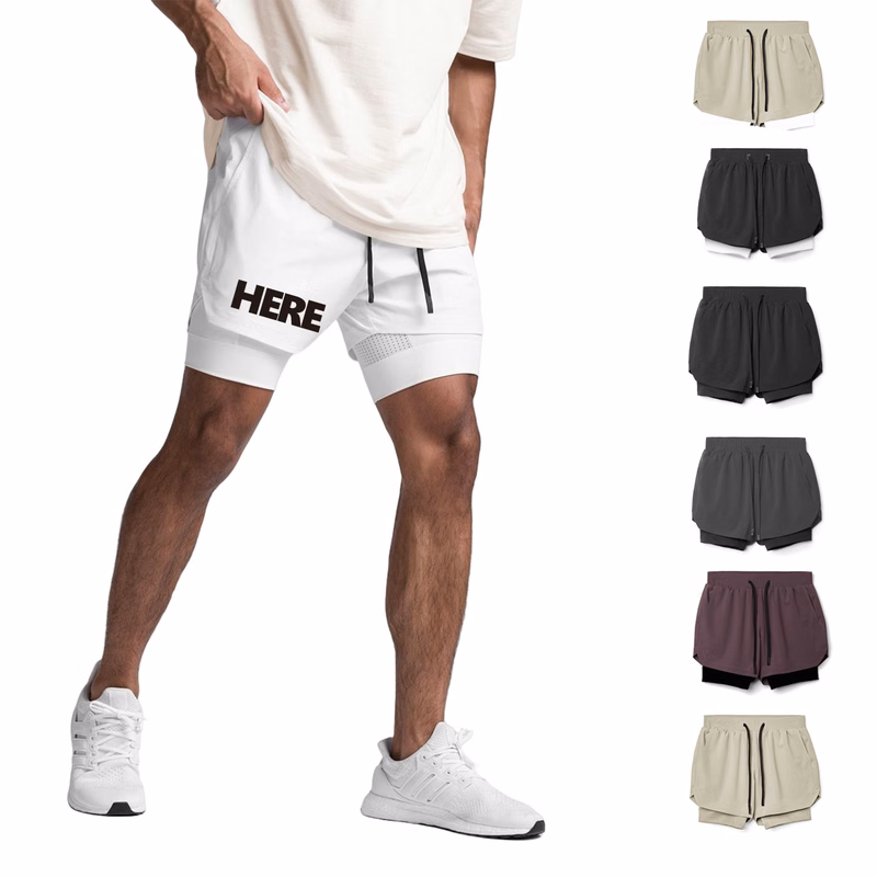 Double Layer Breathable Sports Fitness Shorts
