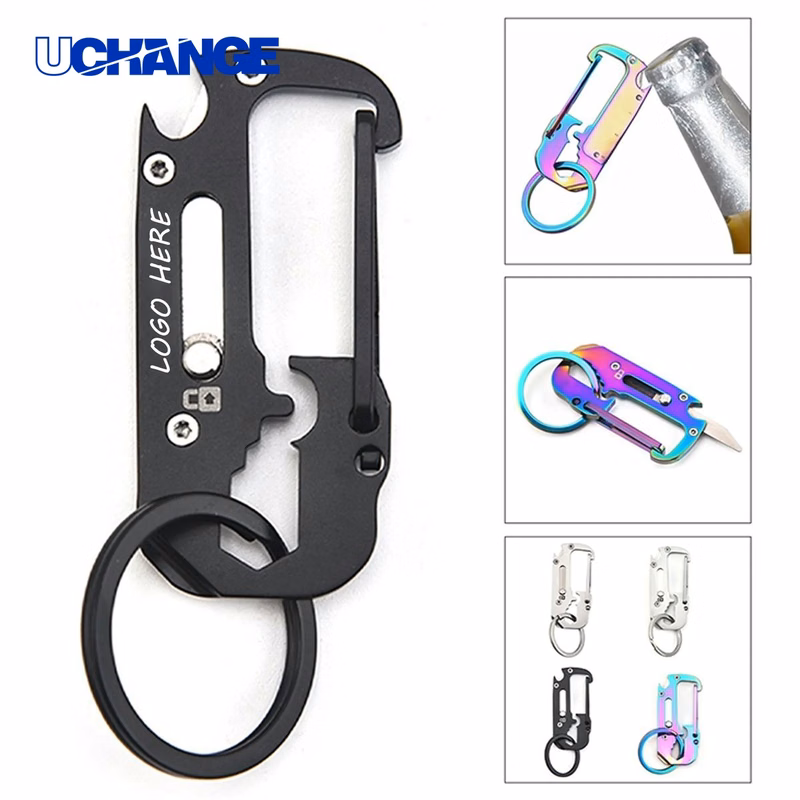 Keychain Wrench Ruler Bottle Opener Multi-Tool for Everyday Use