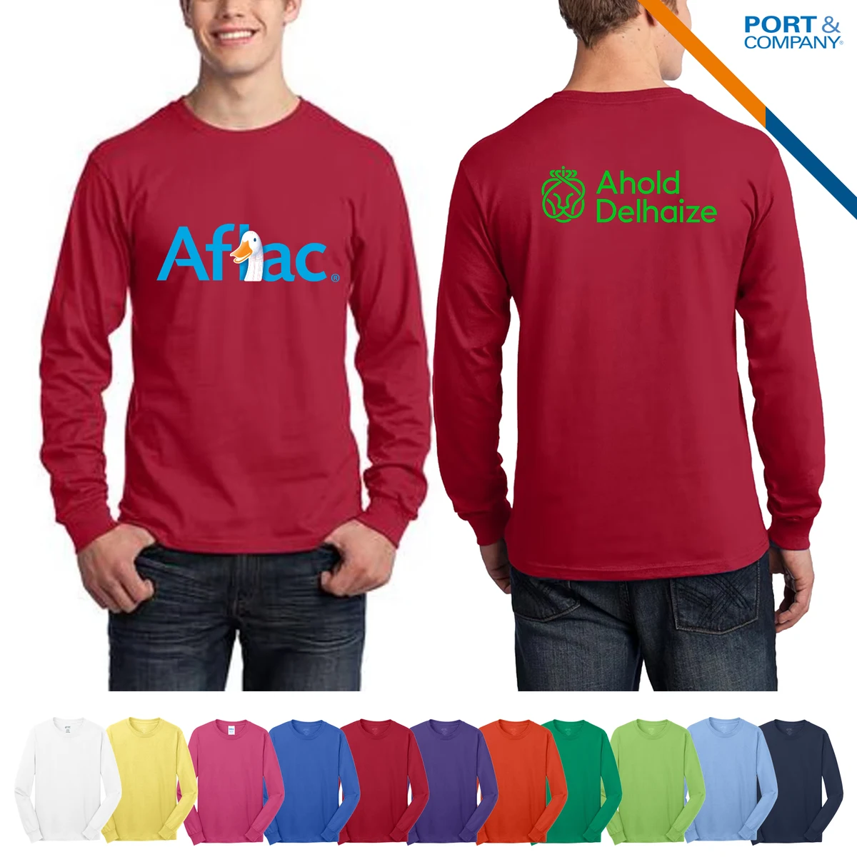 Port & Company® 5.4 oz Cotton Long Sleeve T-Shirts 1