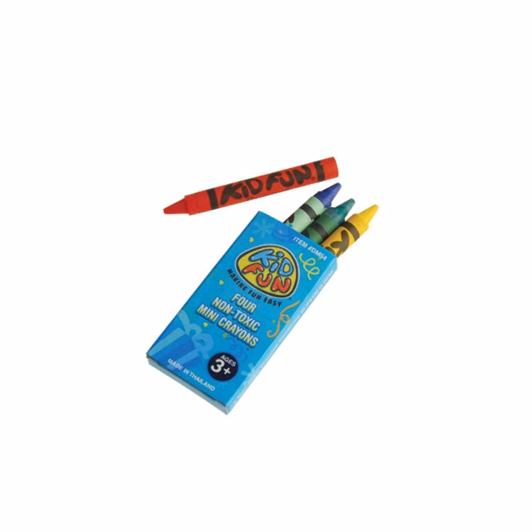 Mini Crayons Assorted 4 Pack