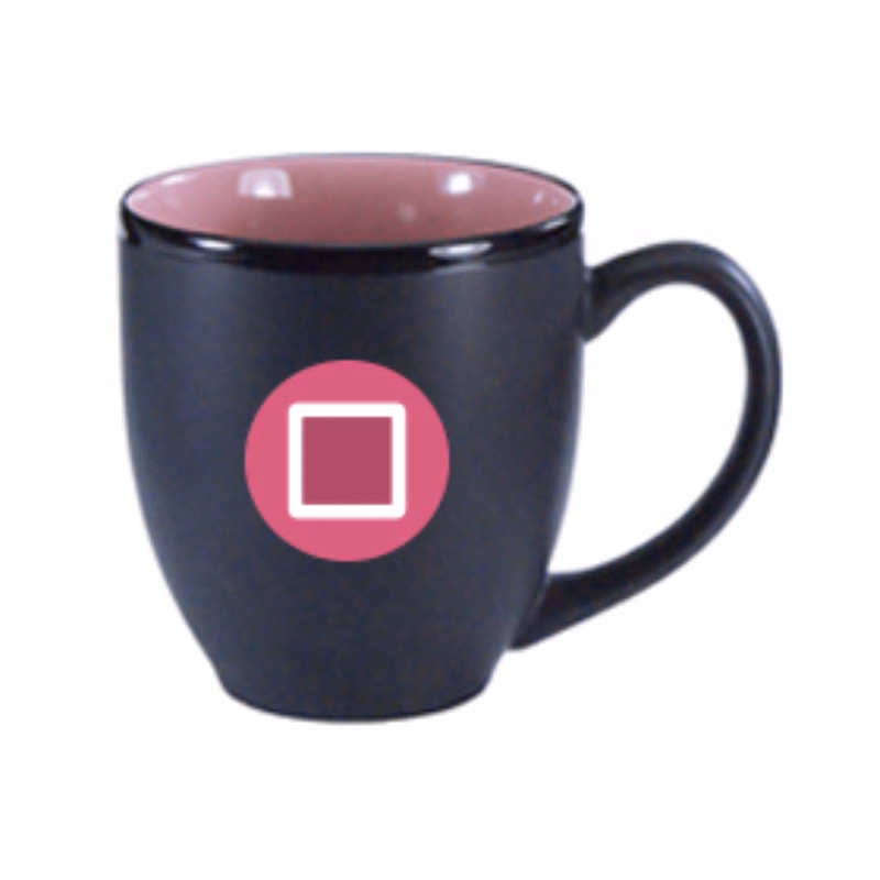 15 Oz Matte Black Out Pink Gloss In Hilo Bistro Coffee Mug