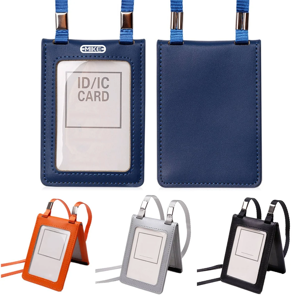 Genuine Leather ID Badge Holder 1