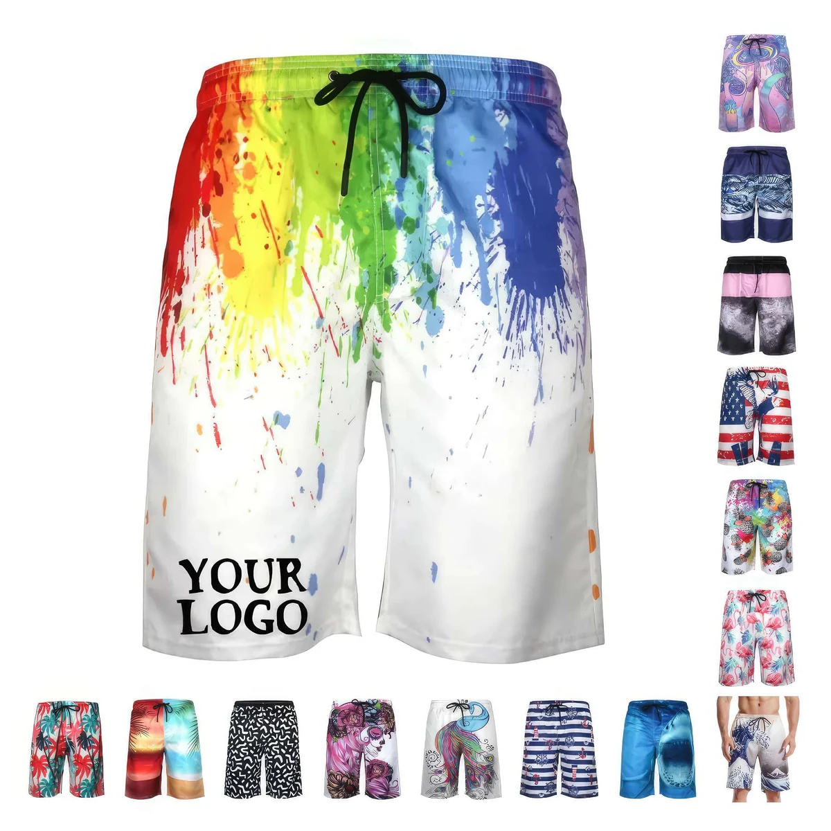 Custom Men's Swim Trunks Beach Shorts 1