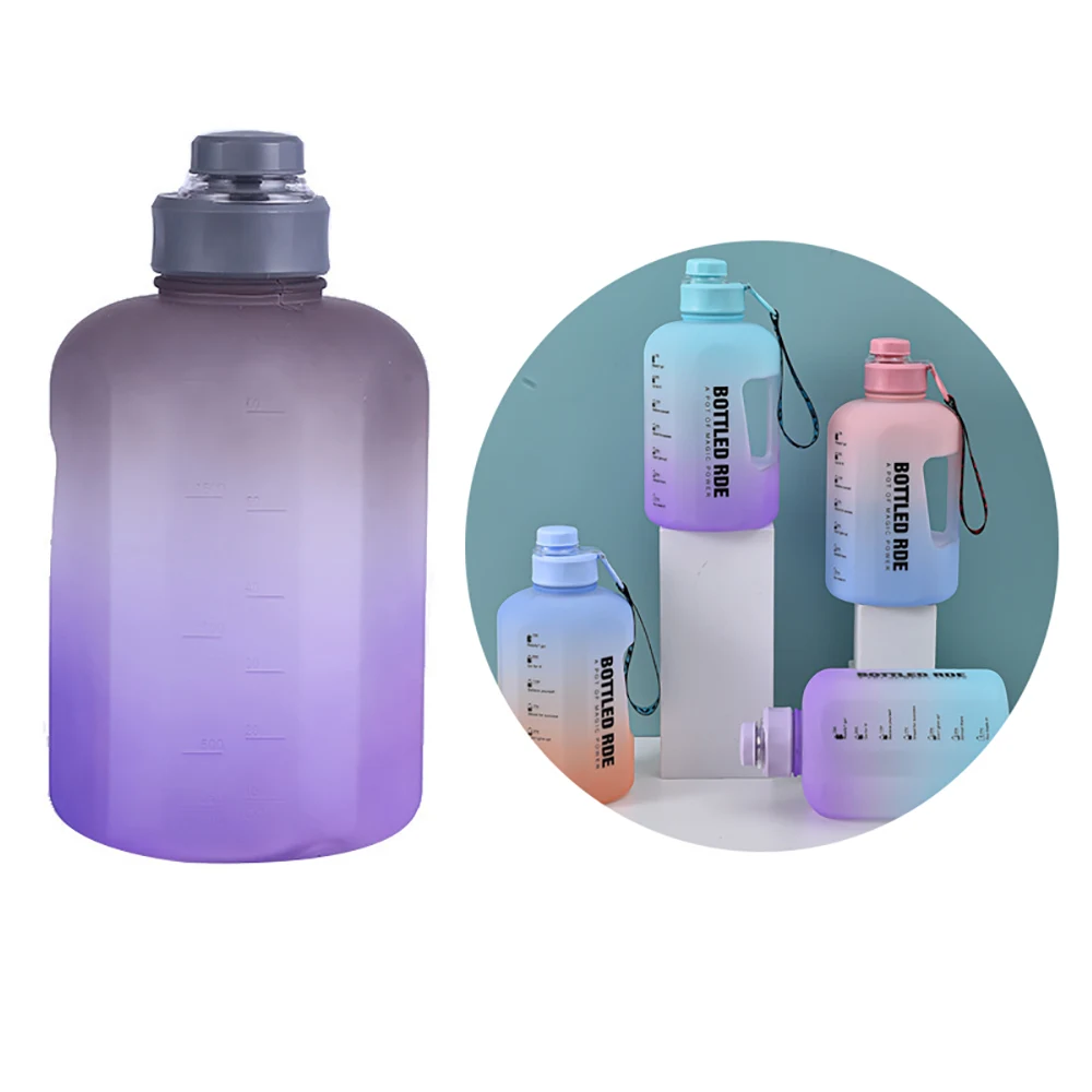 2.2L Large Frosted Sports Water Bottle 1