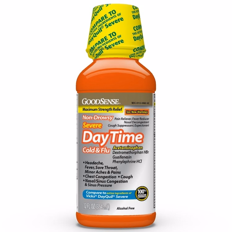Non-Drowsy Cold & Flu Medicine - 12 oz Severe