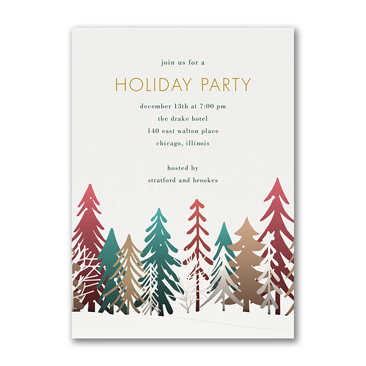 Colorful Treeline Event Invitation 1