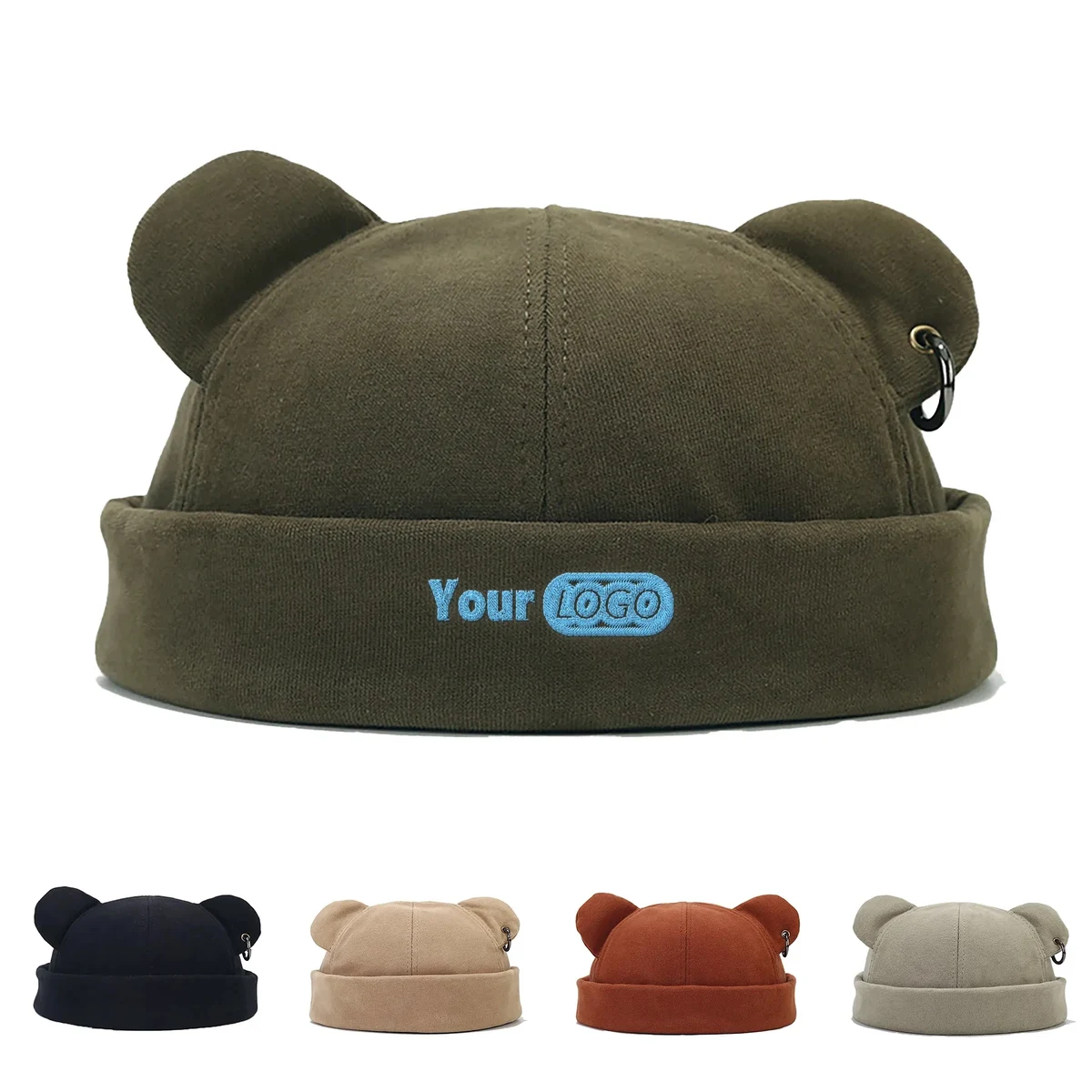 Cotton Brimless Melon Skin Hat 1