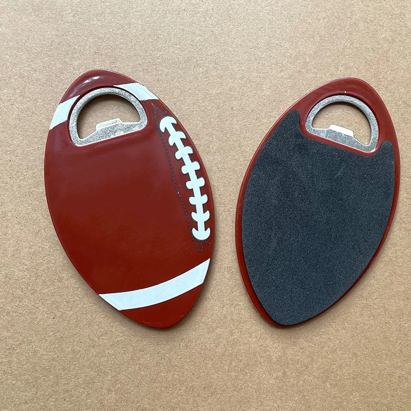Football Shaped Bottle Opener Coaster 1
