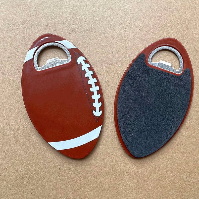 Football Shaped Bottle Opener Coaster