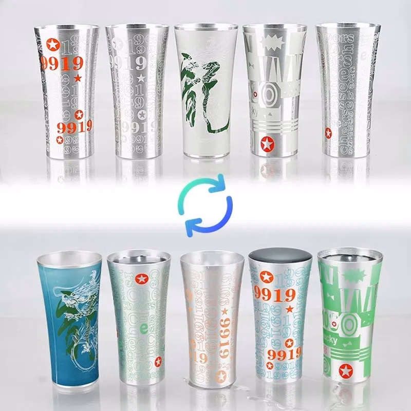 350ml color-changing aluminum cup