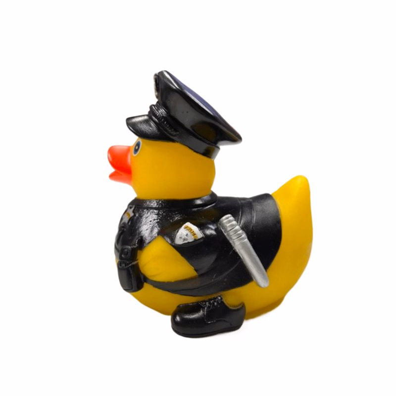 Rubber hero cop toy duck