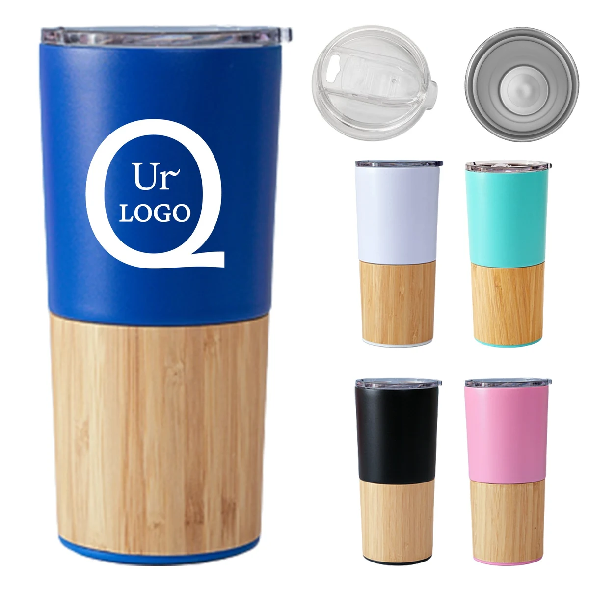 20 Oz Bamboo Insulated Car Tumbler 1