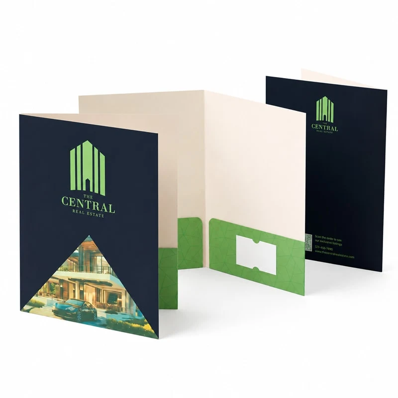 9 X 12 Inch Full Color Two-Pocket Presentation Folders 1