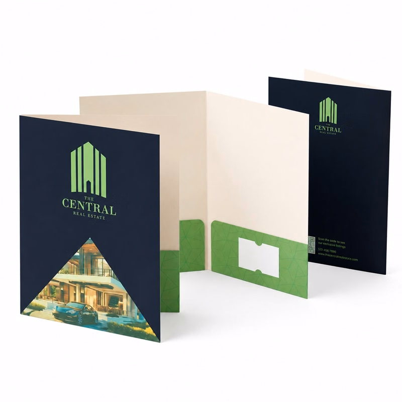 9 X 12 Inch Full Color Two-Pocket Presentation Folders