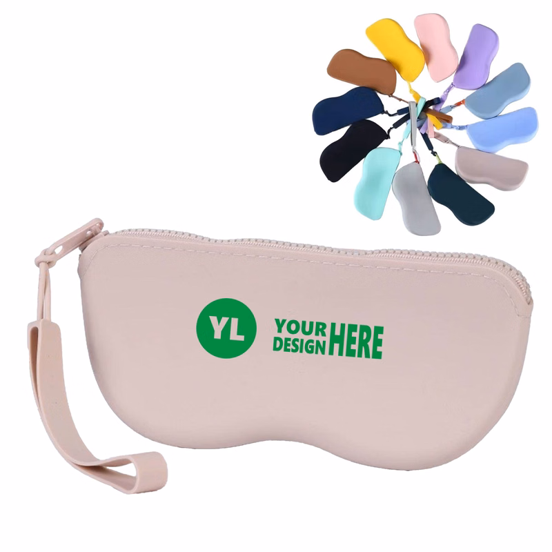 Zippered Silicone Eyewear Pouch