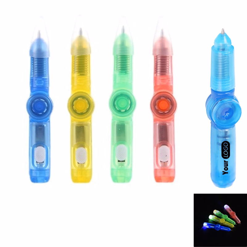 3-in-1 functiona LED Light Fidget Ballpoint Pen