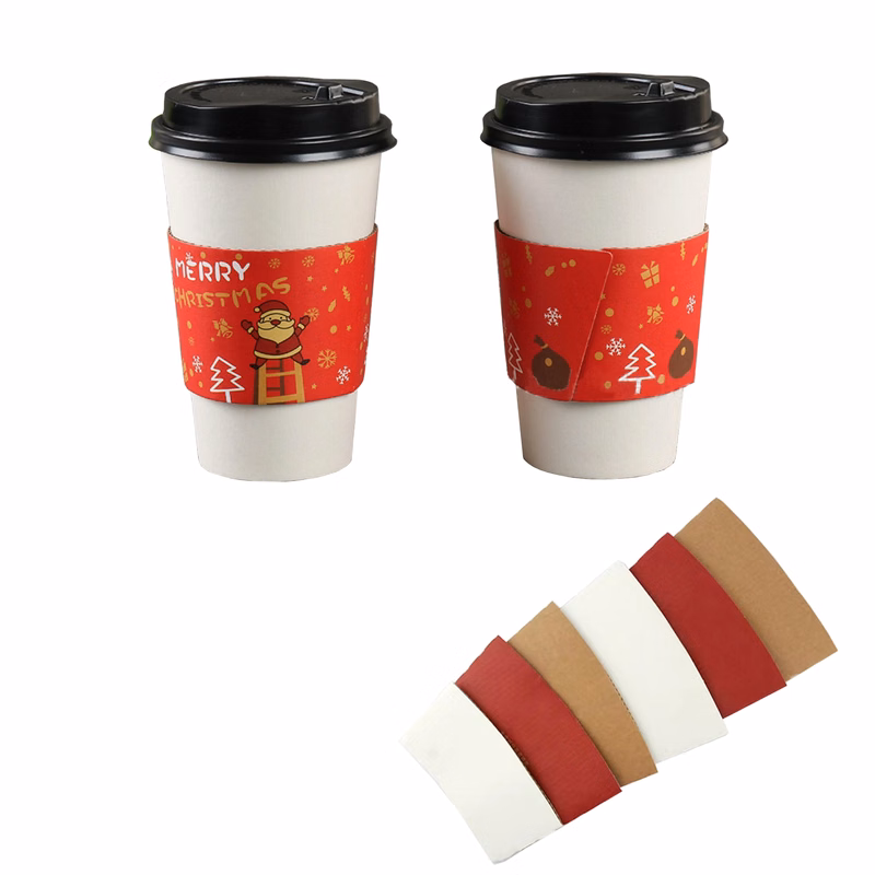 Custom Craft Paper Cup Sleeves  MOQ 100PCS