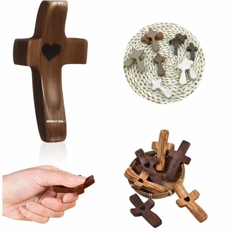 Handmade Walnut "Cross My Heart" Fidget Toy