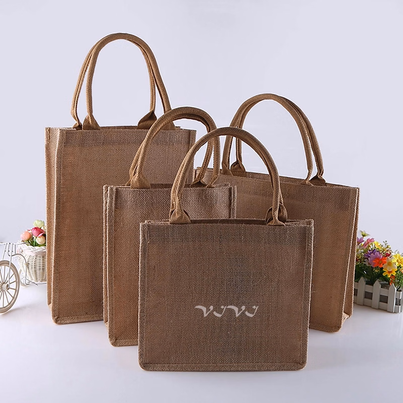 Reusable Burlap Jute Canvasbag With Handle