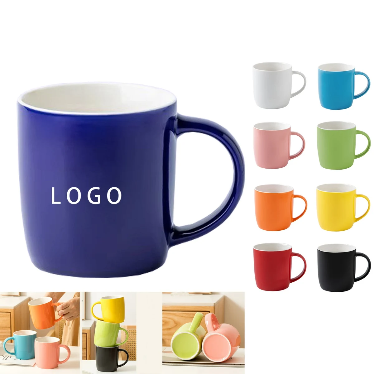 Large Capacity Ceramic Coffee Mug 12 Oz 1